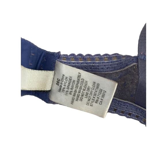 Rampage Lace Sheer Bra Sexy Floral Lace Up Feminine Intimates - Picture 2 of 6